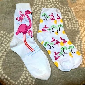 2 pairs of Flamingo dress socks. NEVER WORN!
